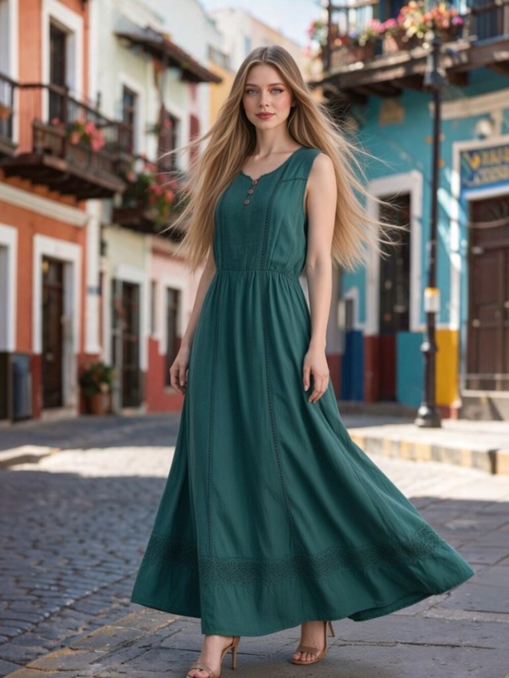 Matilda Jane Maxi Dress in Green Size L